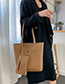 Fashion Brown Solid Color Shoulder Shoulder Bag
