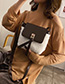 Fashion Brown Plush Stitched Lock Shoulder Crossbody Bag