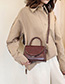 Fashion Light Brown Crocodile Flap Shoulder Crossbody Bag