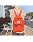 Fashion Orange Oxford-spun Letter-stamped Buckle Backpack