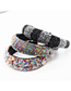 Fashion Color Crystal Beads Hit Color Sponge Headband