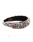 Fashion Black Crystal Beads Hit Color Sponge Headband