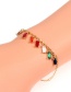 Fashion Color Contrast Stainless Steel Bracelet With Diamonds