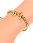 Fashion Golden Solid Color-fixed Copper Bead Woven Adjustable Bracelet