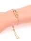 Fashion Golden Gold-plated Girl Pull Diamond Telescopic Bracelet