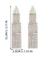 Fashion Silver Multi-layered Diamond Pagoda-shaped Geometric Earrings