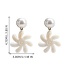 Fashion White Alloy Earrings With Pearl Acetate Acetate Flower