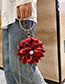 Fashion Black Rhinestone Flower Chain Clip Shoulder Crossbody Bag