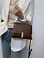 Fashion Coffee Color Flap Lock Shoulder Crossbody Bag