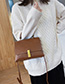 Fashion Brown Flap Lock Shoulder Crossbody Bag