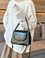 Fashion Black Crocodile Chain Studded Shoulder Bag