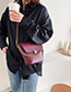 Fashion Fuchsia Chain Flap Bucket Shoulder Cross Body Bag