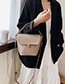 Fashion Khaki Chain Flap Bucket Shoulder Cross Body Bag