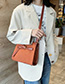 Fashion Brick Red Knotted Buckle Shoulder Crossbody Bag