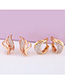 Fashion Golden Alloy Diamond Geometrical Pierced Earrings