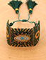 Fashion Green Religious Totem Bracelet Set With Woven Diamonds
