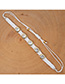 Fashion White Rice Beads Woven Diamond Bracelet