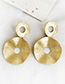 Fashion Sub-gold Alloy Irregular Round Hollow Stud Earrings