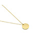 Fashion Golden Rectangular Stainless Steel Geometric Round Stacked Gold-plated Necklace