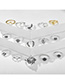 Fashion Silver Lotus Fishtail Spray The Bees Sunflower Geometric Ring Set
