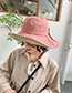 Fashion Pink Contrasting Color Fisherman Hat With Big Eaves Bow