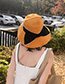 Fashion Khaki Contrasting Color Fisherman Hat With Big Eaves Bow