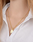 Fashion Golden Broken Heart Letter Stainless Steel Couple Necklace