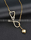 Fashion Steel Color Stethoscope Love Hollow Necklace