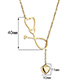 Fashion Steel Color Stethoscope Love Hollow Necklace
