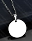 Fashion Steel Color Portrait Lettering Lettering Dripping Oil Necklace
