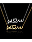 Fashion Rose Gold Letter Love Hollow Couple Stainless Steel Necklace