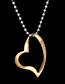 Fashion Steel Color Irregular Love Stainless Steel Necklace