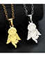 Fashion Golden Three-dimensional Love Cupid Little Angel Stainless Steel Necklace