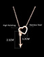 Fashion Love Stainless Steel Love Geometric Hollow Necklace