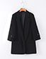 Fashion Black Messy Flap Sleeve Suit Jacket