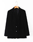 Fashion Black Velvet Fabric Two-button Suit Jacket
