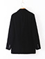 Fashion Black Velvet Fabric Two-button Suit Jacket