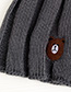 Fashion Gray Knitted Hats Bear