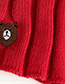 Fashion Red Knitted Hats Bear
