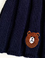 Fashion Navy Knitted Hats Bear