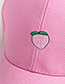 Fashion Peach Pink Canvas Adult Peaked Cap