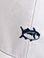 Fashion White Shark Canvas Adult Peaked Cap