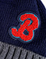 Fashion Gray + Navy Children's Hats Knit Stitching Letters