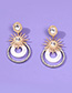 Fashion White Crystal Sun Flower Guinea Acrylic Heel Earrings