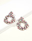 Fashion Color System Geometric Drop Earrings With Diamonds