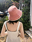 Fashion Pink Cotton Stitching Contrast-layer Stacked Fisherman Hat