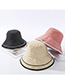 Fashion Pink Cotton Stitching Contrast-layer Stacked Fisherman Hat