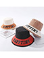 Fashion Black Contrasting Contrast-print Alphabet Fisherman Hat
