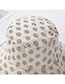 Fashion Khaki Lettering Cotton Fisherman Hat On Both Sides