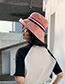 Fashion Pink Big Hit Color Stitching Brimmed Hat